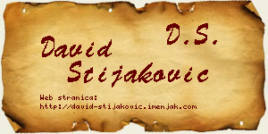 David Stijaković vizit kartica